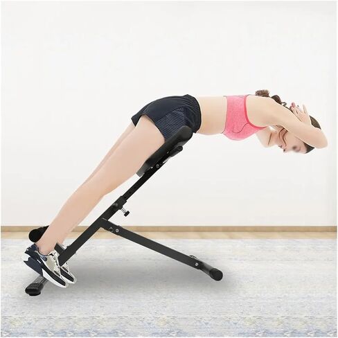 Roman Chair Hyperextension Bench Roman Chair Back Extension Machine - Adjustable Hyperextension Bench for Core Workout, 150kg Capacity Home Gym Equipment in Kuwait