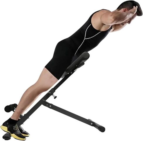 Roman Chair Hyperextension Bench Roman Chair Back Extension Machine - Adjustable Hyperextension Bench for Core Workout, 150kg Capacity Home Gym Equipment in Kuwait