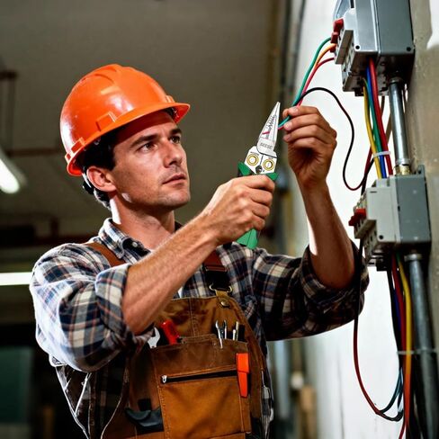 8-in-1 Wire Stripper Pliers: Compact Portable Multi-Function Electrician Tool - Wire Stripping/Wire Cutting/Wire Crimping for Circuit Repair, Outlet Installation & Professional Use in Kuwait