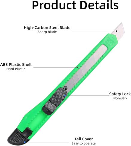 4 قطع من سكاكين قطع الصناديق، سكاكين المساعدة من الجيل الثالث، فتاحة شفرات الحلاقة، سكاكين المساعدة، قواطع الصناديق القابلة للسحب، سكين عمل صغير من Htaexpu in Kuwait