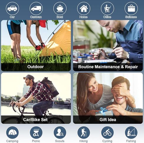 سكين متعدد المهام، سكين جيب 16 في 1، سكين متعدد الأدوات مصنوع يدويًا، هدية عيد ميلاد للرجال والنساء وزوجها وصديقتها وصديقتها والأب، أسود in Kuwait