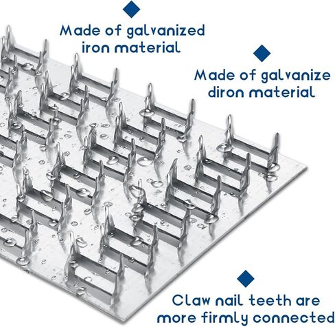 20PCS Truss Plates, 3x6 Inch Pronged Truss Mending Plates, Repair Tie Plate Bracket with 9mm Nail Teeth for Wood Stud Roof Truss Timber, 20 Ga Thickness in Saudi Arabia