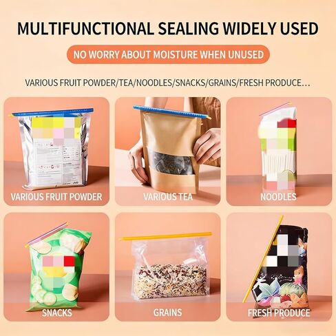 21Pcs Sealing Clip Bag Chip Clips for Food Storage Various Sizes Colour Function Gripstick Bag Sealers Stay Fresh Bag Sealer Sticks Keeps Food Bags Airtight Watertight in Saudi Arabia