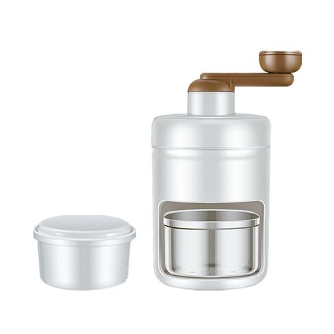 Manual Ice Shaver Machine, Hand-Crank Snow Cone Maker, Portable Ice Crusher for Smoothies, Food-Grade Material (Manual Ice Shaver (Black & White)) in Kuwait