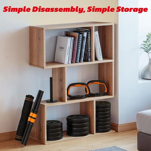 مجموعة دمبل قابلة للتعديل، مجموعة أوزان 66 رطل، مجموعة دمبل 4 في 1 مع موصل للحديد، كيتل بيل، حامل الدفع، معدات اللياقة البدنية المنزلية لتدريب القوة in Kuwait