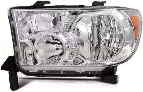 For 2007 2008 2009 2010 2011 2012 2013 Toyota Tundra Headlight Assembly For 2008-2017 Toyota Sequoia Head Lights Headlamp Replacement Driver and Passenger Pair, Black in Kuwait