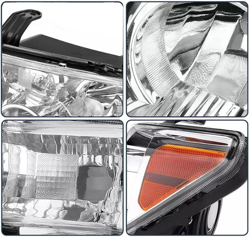 For 2007 2008 2009 2010 2011 2012 2013 Toyota Tundra Headlight Assembly For 2008-2017 Toyota Sequoia Head Lights Headlamp Replacement Driver and Passenger Pair, Black in Kuwait