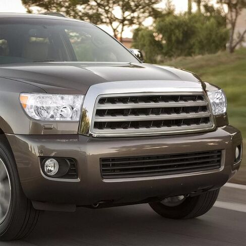 For 2007 2008 2009 2010 2011 2012 2013 Toyota Tundra Headlight Assembly For 2008-2017 Toyota Sequoia Head Lights Headlamp Replacement Driver and Passenger Pair, Black in Kuwait