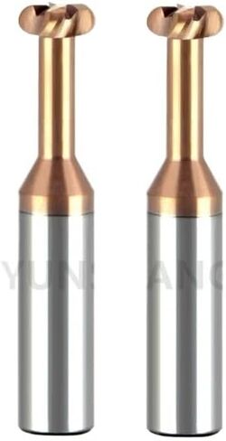 مجموعة لقمة مثقاب غاطسة على شكل حرف T، مطحنة نهاية زاوية نصف قطرها R0.5 إلى R3 لأداة كربيد تصنيع الأخدود الألومنيوم D3 إلى D20 (D16xR1x2Hx75L) in Kuwait