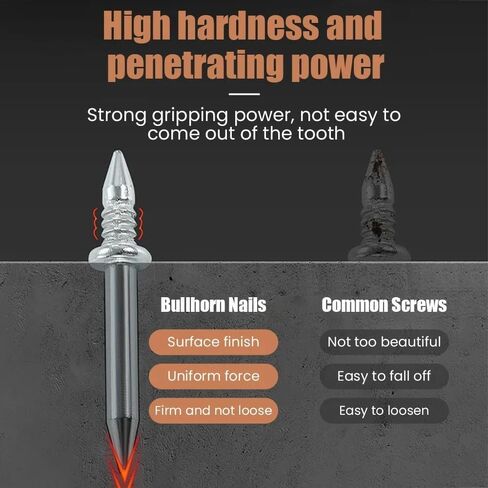 300 Pcs Double Headed Skirting Nails, Long Enough Invisible Finish Nails for Baseboard & Trim, Seamless No Mark Double Head Nails for Woodworking in Kuwait