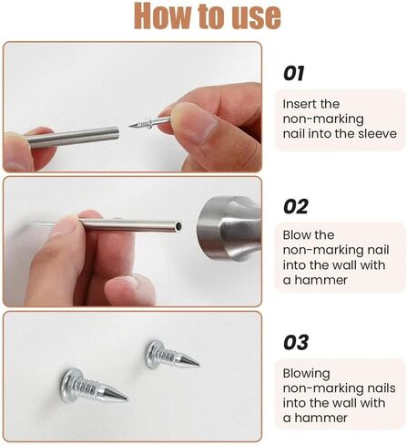 300 Pcs Double Headed Skirting Nails, Long Enough Invisible Finish Nails for Baseboard & Trim, Seamless No Mark Double Head Nails for Woodworking in Kuwait