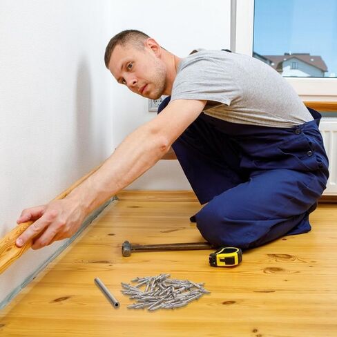 300 Pcs Double Headed Skirting Nails, Long Enough Invisible Finish Nails for Baseboard & Trim, Seamless No Mark Double Head Nails for Woodworking in Kuwait