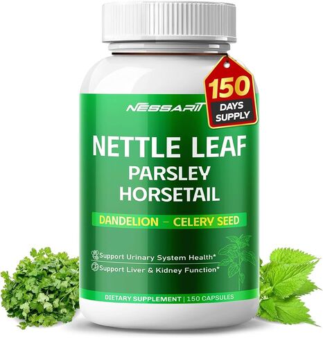 ورقة القراص ، البقدونس ، ذيل الحصان ، الهندباء والكرفس - دعم المسالك البولية والتخلص من السموم الطبيعية - 150 كبسولة - مصنوعة في الولايات المتحدة الأمريكية in Kuwait
