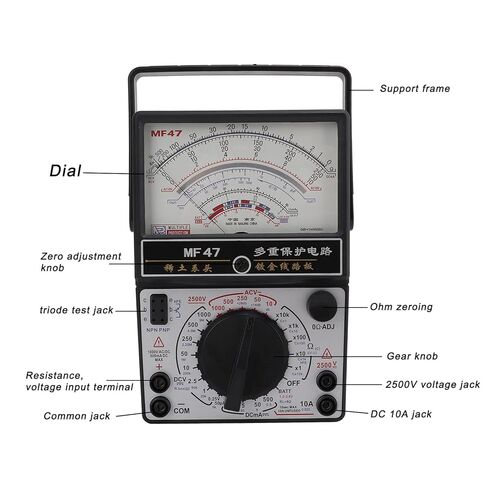 Kikumi High-precision double multimeter with multi-range hand for industry, durable material, versatile, clear scale, carbon pointer tube in Kuwait