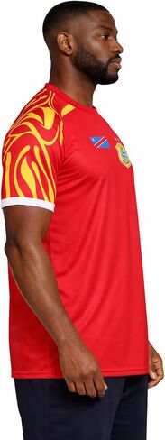 Congo DRC Jersey Soccer vareuse Congolese Football Shirt National Team Leopard Leopards RDC Uniform Congolese Most Basic Fan Edition. Cheap Pricing RED 2XL in Saudi Arabia
