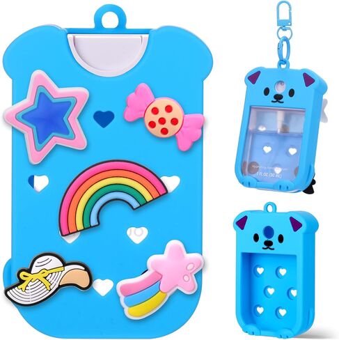 Juome Silicone Case for Touchland Hand Sanitizer Spray with Keychain & Charms, Dog Protective Holder Compatible with Touchland Power Mist & Glow Mist 1 FL Oz/30ML, Travel Cover Sleeve Accessory-Purple in Saudi Arabia
