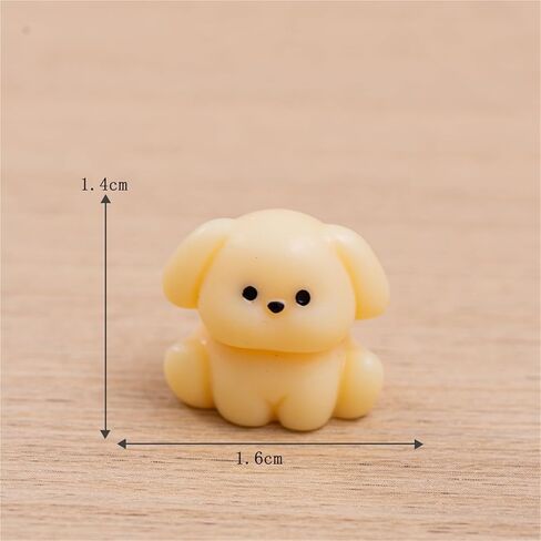 Hinge Heads Decorative Topper Set 6PCS, Home Decoration,Magnetic Hinge Head Toppers Door Hinge, Cute Mini Creative Light Yellow Small Dog Resin Ornaments in Saudi Arabia