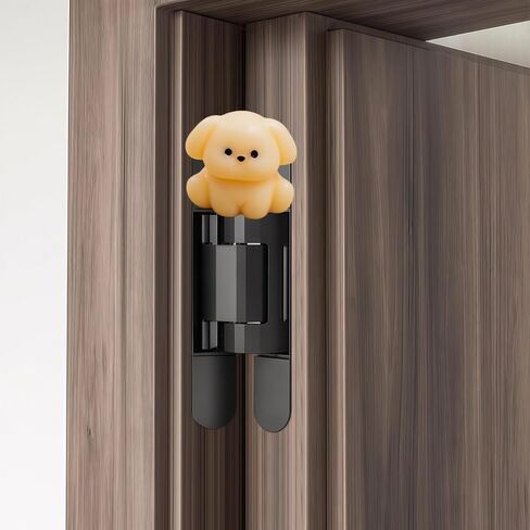 Hinge Heads Decorative Topper Set 6PCS, Home Decoration,Magnetic Hinge Head Toppers Door Hinge, Cute Mini Creative Light Yellow Small Dog Resin Ornaments in Saudi Arabia
