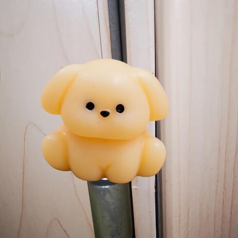Hinge Heads Decorative Topper Set 6PCS, Home Decoration,Magnetic Hinge Head Toppers Door Hinge, Cute Mini Creative Light Yellow Small Dog Resin Ornaments in Saudi Arabia