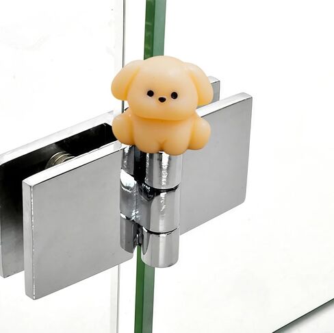 Hinge Heads Decorative Topper Set 6PCS, Home Decoration,Magnetic Hinge Head Toppers Door Hinge, Cute Mini Creative Light Yellow Small Dog Resin Ornaments in Saudi Arabia