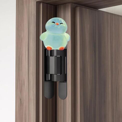 Hinge Heads Decorative Topper Set 6PCS, Home Decoration,Magnetic Hinge Head Toppers Door Hinge, Cute Mini Creative Luminous Head Raising Penguin Resin Ornament in Saudi Arabia