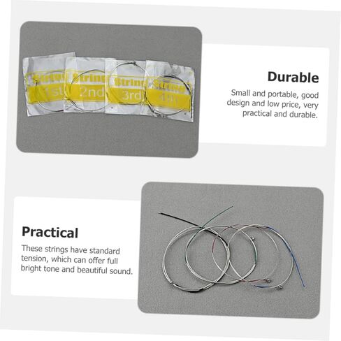 Vaguelly Professional Viola String Set B803 Metal Strings for Viola Replacement Sturdy Musical Instrument Accessories for Musicians in Saudi Arabia