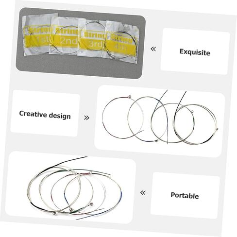 1Set Professional Strings Replacement Set Durable Easy to Use Standard Tension for Bright Tone for Lovers Beginners in Kuwait