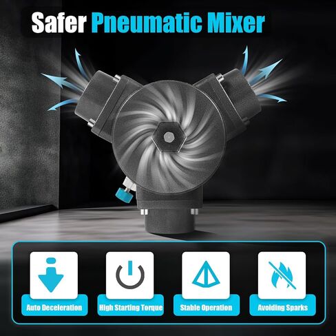 1/2HP 50 Gallon Pneumatic Bracket Mixer, Stainless Steel Automatic Paint Stirring Machine,Tank Barrel Clip Bracket Air Agitator Paint Mix Tool,Simple Operation Environmentally Friendly （US Stock） in Saudi Arabia