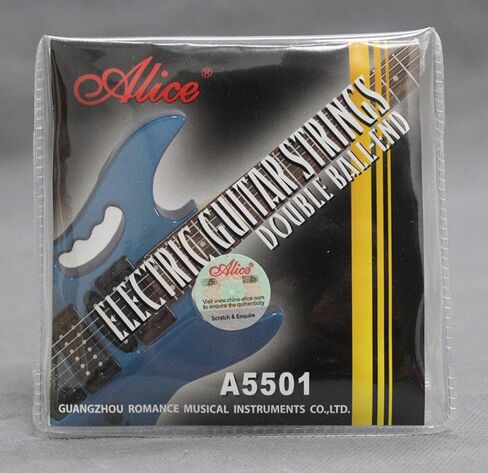 5 Packs Full Set Replacement Alice A5501 Standard Tension (010-046) Double Ball-End Steel Nickel Electric Guitar Strings For Headless Electric Guitar in Kuwait
