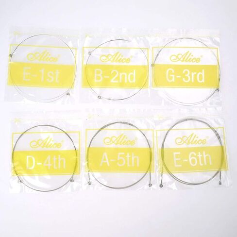 5 Packs Full Set Replacement Alice A5501 Standard Tension (010-046) Double Ball-End Steel Nickel Electric Guitar Strings For Headless Electric Guitar in Kuwait