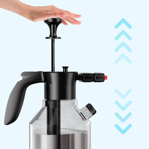 Tyenaza Hand Pressurized Spray Bottle, 2L Multifunctional Continuous Hand Pump Pressure Sprayer, Foaming Pump Sprayer for Home and Car in Saudi Arabia