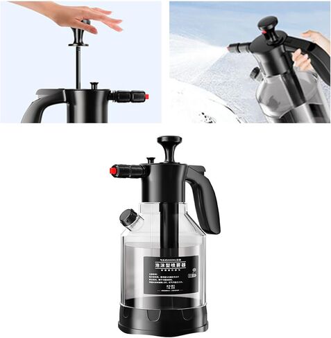 Tyenaza Hand Pressurized Spray Bottle, 2L Multifunctional Continuous Hand Pump Pressure Sprayer, Foaming Pump Sprayer for Home and Car in Saudi Arabia