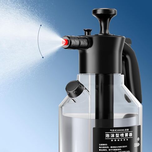 Tyenaza Hand Pressurized Spray Bottle, 2L Multifunctional Continuous Hand Pump Pressure Sprayer, Foaming Pump Sprayer for Home and Car in Saudi Arabia