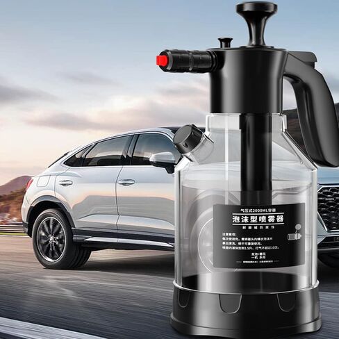 Tyenaza Hand Pressurized Spray Bottle, 2L Multifunctional Continuous Hand Pump Pressure Sprayer, Foaming Pump Sprayer for Home and Car in Saudi Arabia