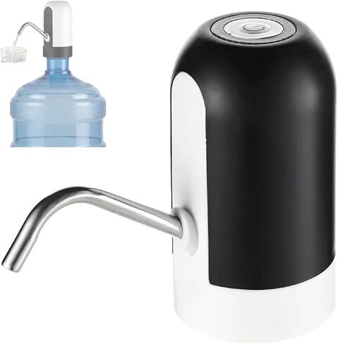 Rechargeable Electric Fluid Pump for Water and Oil, Portable Bottled USB Rechargeable Dispenser, Self-Powered Universal Oil Pump Extractor, Battery Powered, for Home, Office, Outdoor (Black) in Saudi Arabia