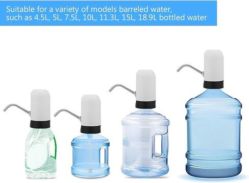 Rechargeable Electric Fluid Pump for Water and Oil, Portable Bottled USB Rechargeable Dispenser, Self-Powered Universal Oil Pump Extractor, Battery Powered, for Home, Office, Outdoor (Black) in Saudi Arabia