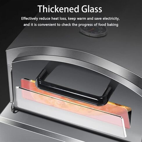 Desktop Bread Maker, Pizza Oven, Double-layer Stainless Steel Outdoor Toaster, Suitable for Party Gatherings and Cooking in Saudi Arabia