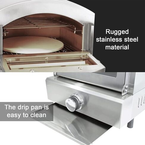 Desktop Bread Maker, Pizza Oven, Double-layer Stainless Steel Outdoor Toaster, Suitable for Party Gatherings and Cooking in Saudi Arabia