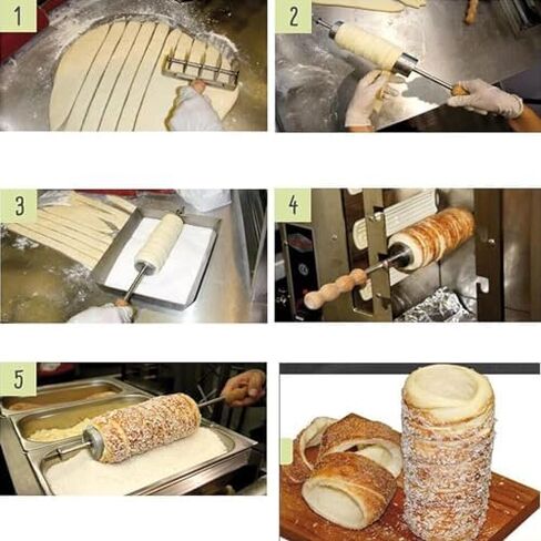 Electric Chimney Cake and Bagel Making Machine, Stainless Steel Oven with 2 Bars for Restaurants and Kitchens in Kuwait