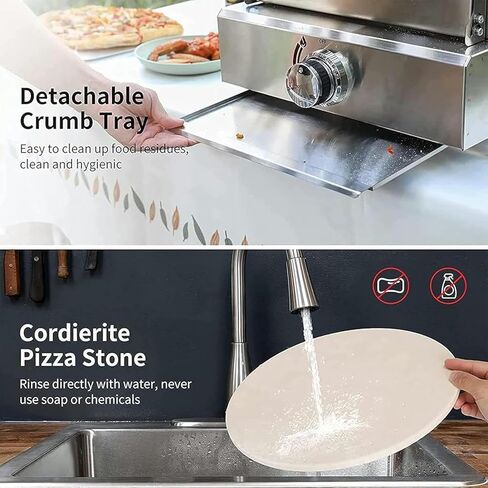 Toaster, Stainless Steel Drawer Pizza Oven, Uniform Temperature, High Temperature Resistance, Suitable for Family Restaurants in Saudi Arabia