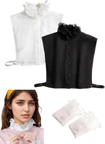Vanrose Jan Detachable Fake Collar Stylish Peter Pan Faux Collar for Women Multiple Designs Comfortable Easy to Wear in Kuwait