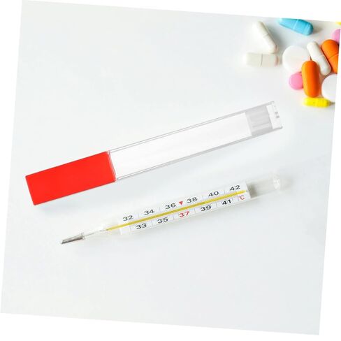 2pcs Robust Plastic Thermometer Holder Bath Thermometer Safety Case Under Tongue Storage Tube in Saudi Arabia