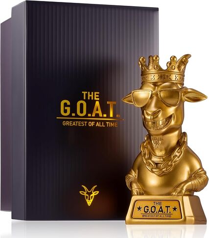 Goat Trophy Award,7.00 inch G.O.A.T. Resin Award for Fantasy Football，Humorous Office Desk Awards for Adults with Exquisitely Packaged Box for the Best Him/Her in Saudi Arabia