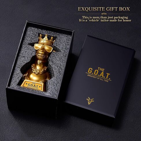 Goat Trophy Award,7.00 inch G.O.A.T. Resin Award for Fantasy Football，Humorous Office Desk Awards for Adults with Exquisitely Packaged Box for the Best Him/Her in Saudi Arabia