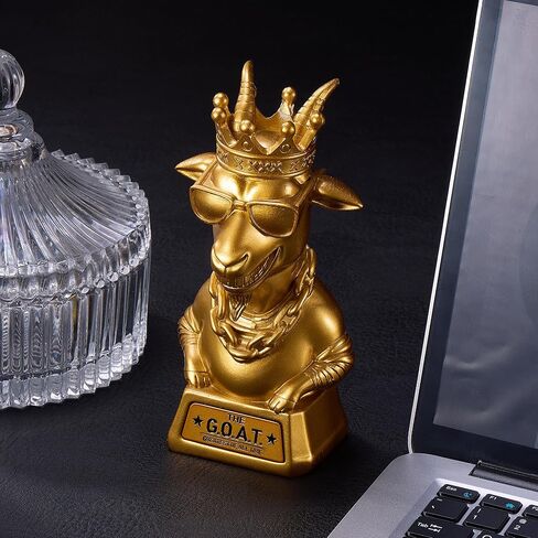 Goat Trophy Award,7.00 inch G.O.A.T. Resin Award for Fantasy Football，Humorous Office Desk Awards for Adults with Exquisitely Packaged Box for the Best Him/Her in Saudi Arabia