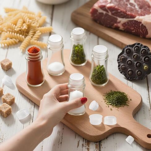 90 قطعة من 9 سدادات سدادات الملح والفلفل، سدادات بديلة للملح والفلفل للهزازات، سدادات بلاستيكية قابلة لإعادة الاستخدام للزجاجات ذات القطر الداخلي 7/10/12/14/16/18/20/22/24 مم in Kuwait