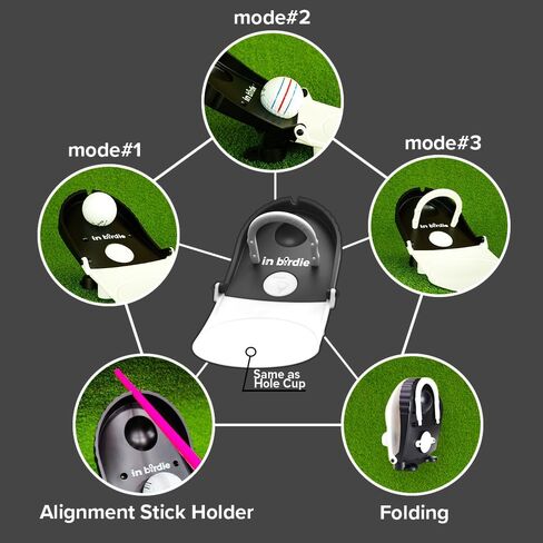 مدرب وضع الطيور - مساعد وضع الجولف في الأماكن المغلقة مع 3 أوضاع تدريب (صعود، هبوط، مستقيم) - تصميم مستهدف دقيق للدقة - معدات تدريب جولف محمولة وقابلة للطي للمنزل والمكتب in Kuwait