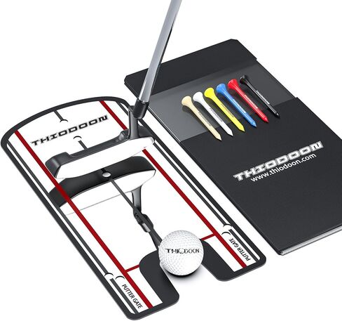 THIODOON Golf Putting Mirror - 3mm Ultra-Thin Alignment Putting Training Aid for Correcting Eye & Shoulder Position | Anti-Scratch Acrylic Surface with Portable Carry Bag for Home & Green Practice in Kuwait