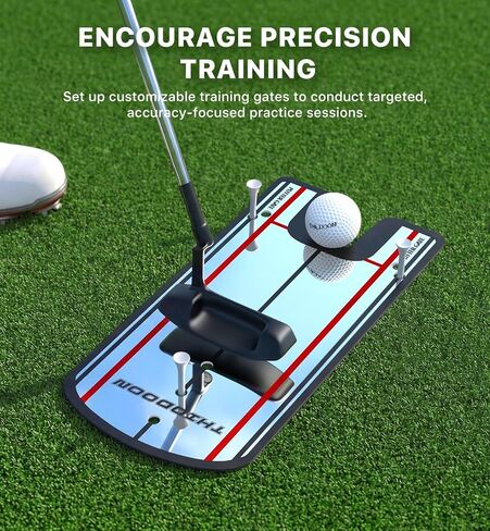 THIODOON Golf Putting Mirror - 3mm Ultra-Thin Alignment Putting Training Aid for Correcting Eye & Shoulder Position | Anti-Scratch Acrylic Surface with Portable Carry Bag for Home & Green Practice in Kuwait
