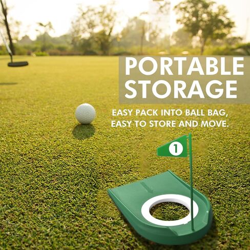 Mini Putting Set, Build Your Own Course at Home, the Office or On the Green, Includes 6 Pack Golf Putting Cups with Flags, 2 Pack Mini Golf Clubs and 10 Pack Foam Golf Balls in Saudi Arabia